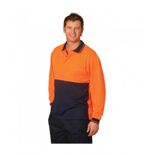 Hi-Vis Cooldry Safety Polo L/S