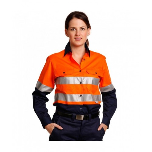 Ladies' Hi-Vis L/S/Safety Shirt 3M Tape